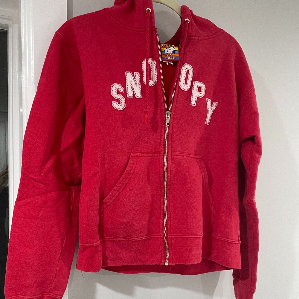 Snoopy zip up sweatshirt